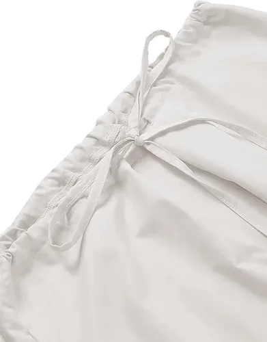 Vista 7 de Xineicy Pantalones de paracaídas para mujer, pantalones cargo holgados con cordón, pantalones Y2K, pantalones de correr de baja altura, pantalones