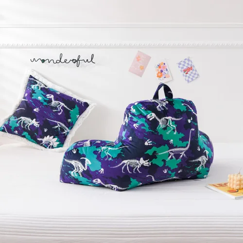Vista 5 de NTBED Almohada de Lectura con Estampado de Camuflaje, Almohada de Cuña para Cama con Respaldo y Brazos, Almohada de Relajación para Sofá y TV