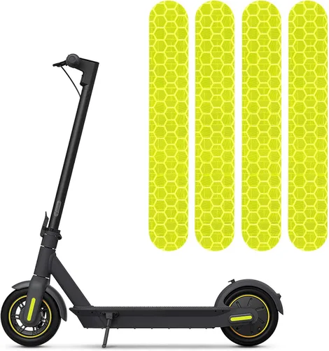 Vista 8 de TOMALL Adhesivos reflectantes de noche autoadhesivos, tira de advertencia impermeable compatible con Ninebot Max G30, accesorios de decoración