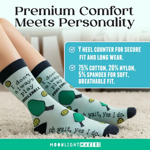 Vista 37 de Moonlight Makers Funny Colored Socks, Novelty Socks, Stocking Stuffer, Unisex Socks