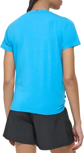 Vista 3 de Tommy Hilfiger Camiseta suave estampada con nudo frontal para mujer
