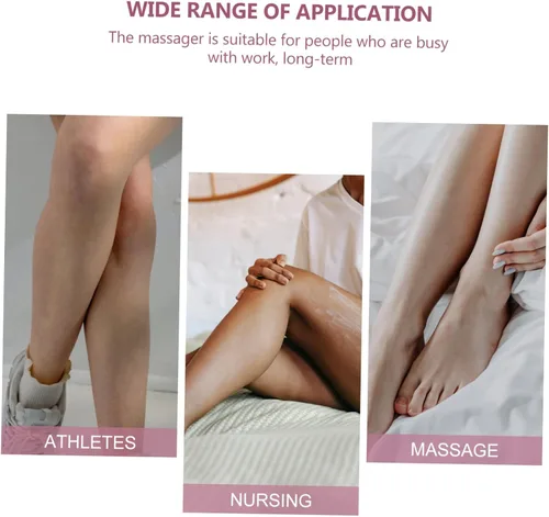 Vista 9 de Mikinona Rodillo de masaje para piernas y cuerpo, rodillo de espuma de PVC y acero, herramienta de masaje muscular manual para relajación muscular