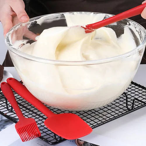 Vista 8 de Juego de espátulas de silicona, raspadores resistentes al calor, utensilios de cocina de cocina Juego de espátulas de silicona, utensilios