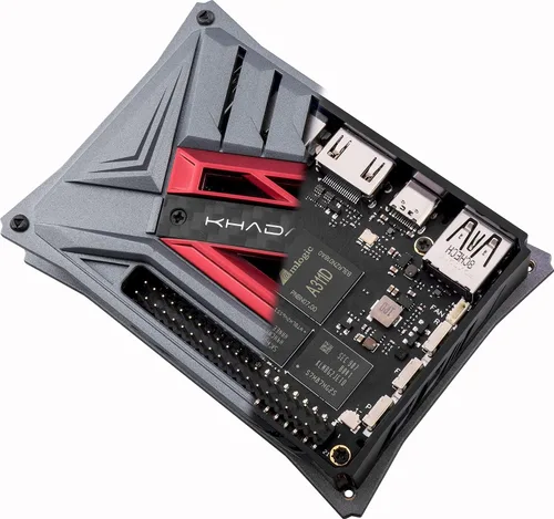 Vista 4 de Khadas Computadora de placa única, VIM3 Basic Amlogic A311D, CPU más rápida, unidad de procesamiento neuronal para PCIe conmutable A.I.y USB 3.0