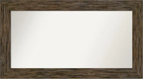 Vista 73 de Amanti Art Espejo personalizado, espejo de baño marrón Fencepost, espejo de pared o espejo de tocador de baño sobre el fregadero (27 x 27 pulgadas)