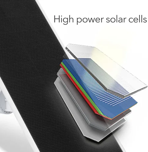 Vista 5 de Wasserstein Panel solar de alta calidad, cargador de panel solar para Google Nest Cam exterior o interior, batería - 3.5 W de energía solar - Hecho