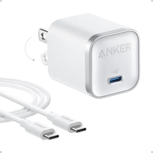 Vista 8 de Anker Cargador Nano, Carga Rápida de 45W, Enchufe Compacto y Plegable, Bloque Cargador USB C para iPhone 17 Series, MacBook, Pixel 9, iPad, Samsung