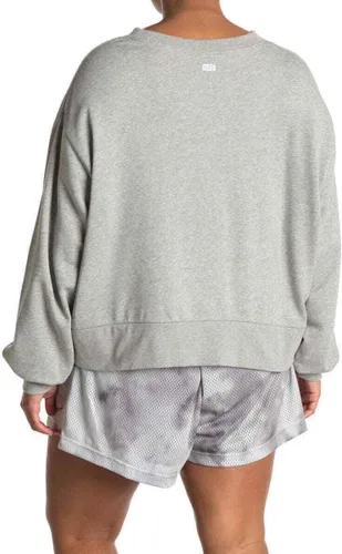 Vista 2 de Nike Sudadera deportiva de forro polar con cuello redondo para mujer