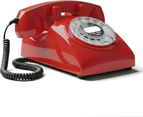 Vista 12 de Opis 60s Cable: Teléfono rotativo/Teléfono vintage/Teléfono retro/Teléfono antiguo/Teléfono fijo retro/Teléfono vintage/Teléfono analógico