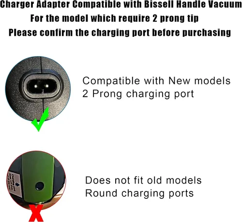 Vista 3 de Cargador de repuesto compatible con Bissell 2390A Cargador Aspiradora 2390 2390A 2390A 23903 2284 2284W Aspiradora de mano inalámbrica 1614206