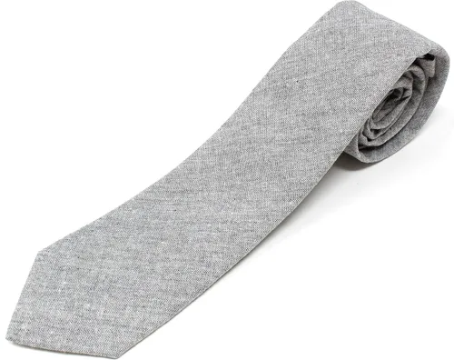Vista 98 de Corbata delgada de algodón cambray para hombre, estilo desgastado texturizado - 2 1/2 pulgadas de ancho