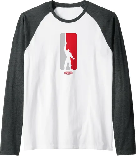 Vista 7 de MOTU - Camiseta de béisbol raglán con logotipo de silueta He-Man, Negro