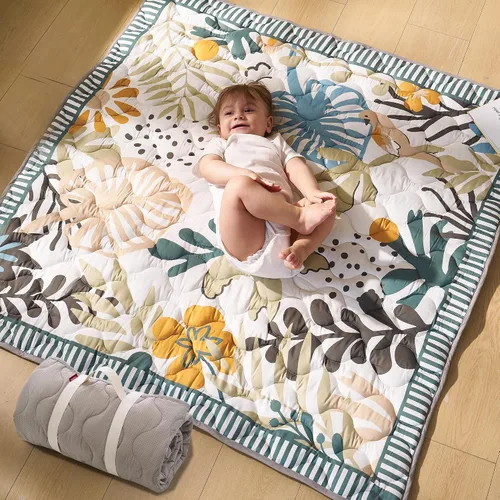 Vista 10 de Momcozy Alfombra de Juego para Bebé para Piso, 50x50 Alfombra de Corralito Engrosada, Compañera de Juego para Tiempo Boca Abajo del Bebé