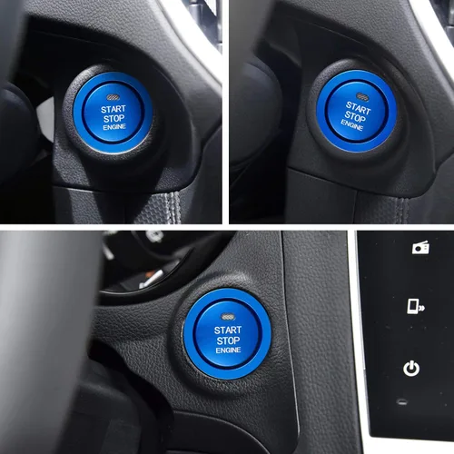 Vista 6 de TOMALL Cubierta de Botón Pulsador de Arranque y Parada del Motor de Aluminio Compatible con Subaru Forester Legacy Impreza Outback Ascent BRZ XV