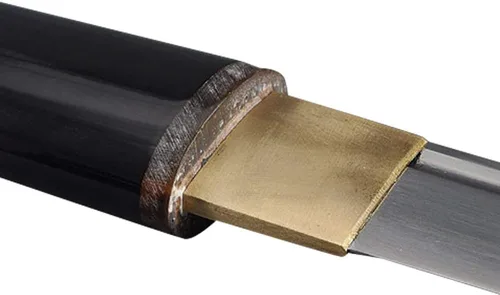 Vista 3 de Black Shirasaya Sword, Hand Forged Full Tang Katana, Wakizashi, Tanto