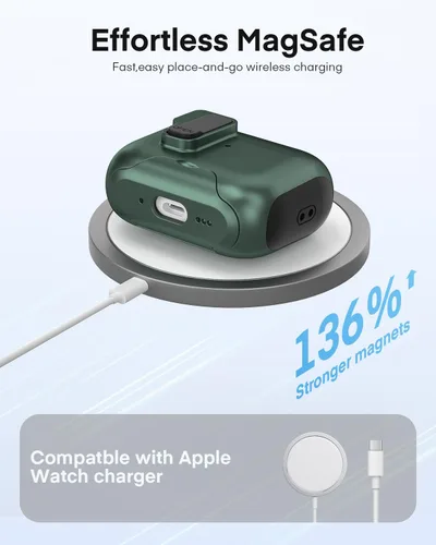 Vista 5 de Maxjoy Funda protectora para AirPods Pro 3 con kit de limpieza, funda rígida militar con bloqueo que absorbe los golpes, azul oscuro