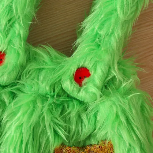 Vista 5 de Zempertoopa Disfraz de bebé niño niña El bebé que robó trajes de Navidad, fiesta de cosplay de Navidad, pantalones de piel verde, conjunto de falda