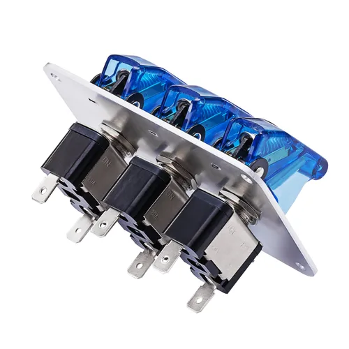 Vista 3 de DC 12 V set de interruptores con indicador LED para autos de carrera, Azul