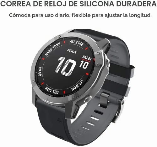 Vista 4 de ANCOOL - Correa suave de repuesto para reloj compatible con relojes inteligentes Fenix 6X Pro/Fenix 5X/Fenix 5X Plus/Fenix 3