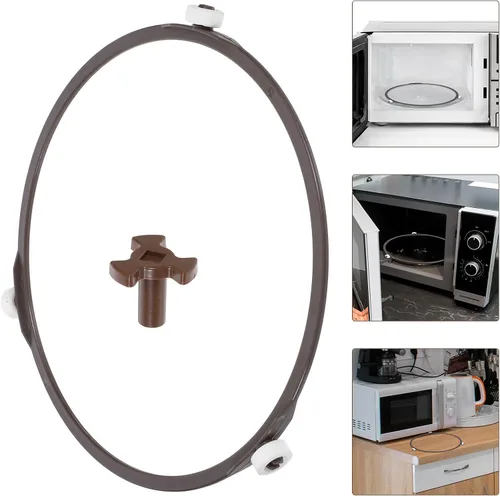 Vista 9 de Microwave Turntable Ring ABS Plate Holder with Rotation Core Support Stable Dinner Plate Positioning, Easy Installation, Replacement Accessory for