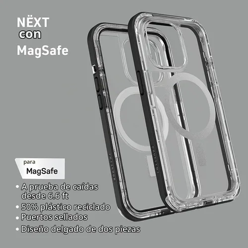 Vista 4 de LifeProof Next Screenless Series - Funda para MagSafe para iPhone 13 (no Mini/Pro/Pro Max), embalaje no minorista, cristal negro
