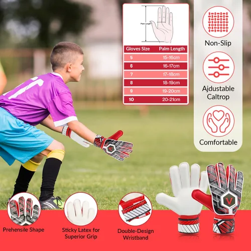 Vista 5 de Guantes de fútbol para jóvenes. Set de guantes de portero y toalla de entrenamiento y bolsa de guantes. Guantes de portero Guantes de fútbol Guantes
