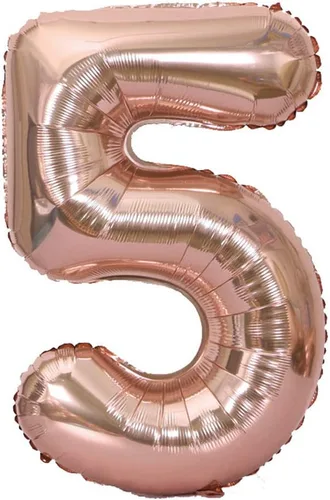 Vista 7 de Globo de oro rosa número 1, 40 pulgadas