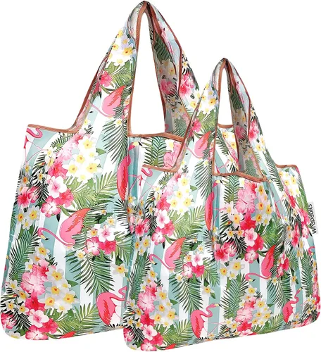 Vista 17 de allydrew Large Foldable Tote Nylon Reusable Grocery Bags