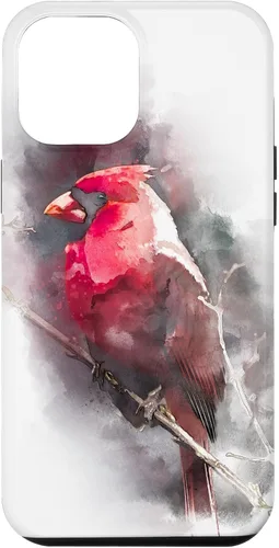 Vista 26 de Beautiful Watercolor Red Cardinal Bird Watching Animal Gift Case for iPhone 17
