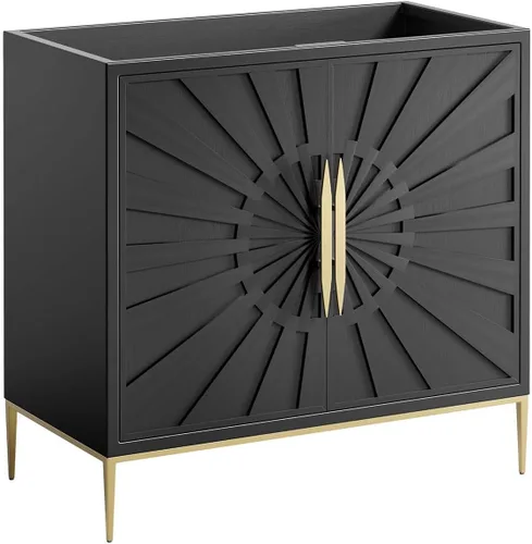 Vista 11 de Modway Awaken Mueble de tocador de baño, 18 pulgadas, color negro