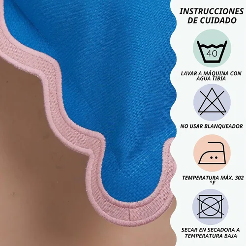 Vista 8 de Fundas de almohada Folkulture Juego de 2 fundas de almohada decorativas (50 x 50 cm) Fundas de almohada azules de algodón para sofá o lindas