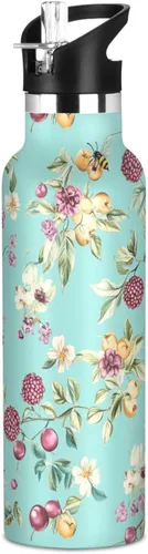 Vista 21 de Botella de agua aislada con popote Kawaii Devon Rex Cats Blush doble pared aislada al vacío ligera para deportes, gimnasio, viajes al aire libre