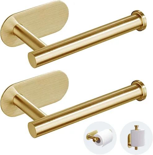 Vista 8 de JOPOFI Portapapel Higiénico - Portapapel Higiénico Autoadhesivo de Montaje en Pared para Baño, Acero Inoxidable SUS 304 Tira Adhesiva Portarrollo
