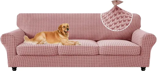 Vista 44 de MAXIJIN 2 fundas elásticas para sillón de sala de estar, fundas gruesas y suaves con brazos para perros, mascotas, protector de sofá individual