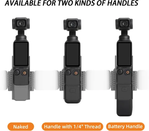 Vista 6 de Adaptador de soporte extendido dual para DJI Osmo Pocket 3 Cámara Manija Extensión Marco Accesorios Cold Shoe Light Mic Trípode Expansión Montaje