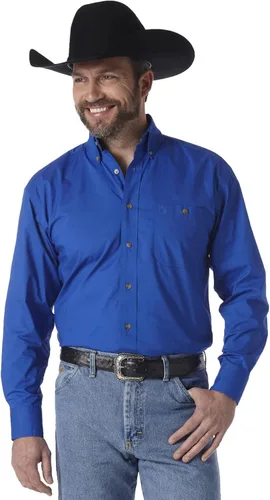 Vista 7 de Wrangler Camisa de manga larga con botones para hombre George Strait Negro