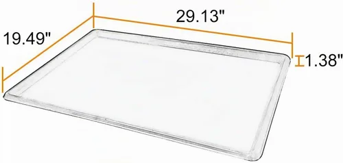Vista 5 de 1 pieza de 29.1"x19.5" de repuesto para bandeja inferior de jaula de plástico para perro, alfombrilla multiusos para botas, bandeja para zapatos
