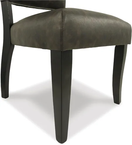 Vista 7 de Signature Design by Ashley Sommerford Urban Farmhouse - Juego de 2 sillas de comedor tapizadas de piel sintética, color marrón oscuro