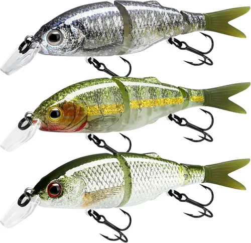 Vista 19 de TRUSCEND Swimmax - Señuelos de pesca fáciles de atrapar con ganchos BKK, ondulación, vibración, traqueteo y gorgoteo para más mordeduras, cebos