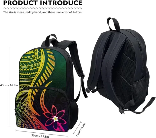 Vista 6 de AmzPrint Mochila escolar para niños, mochila de gato para la escuela, niños y niñas, mochila de escuela secundaria primaria, Tribal africano Kente