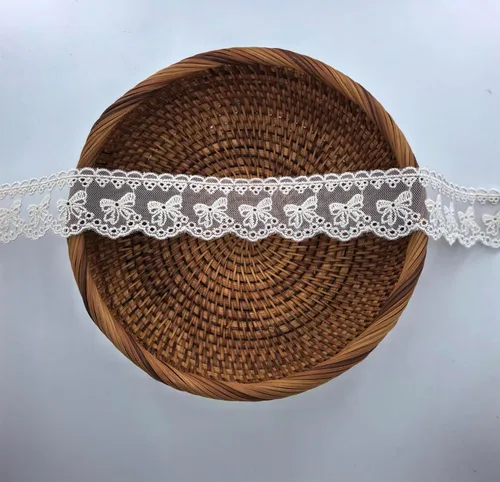 Vista 3 de Cinta de algodón de 5 yardas para costura, manualidades, decoración de boda, envoltura de regalo, 1.4 pulgadas de ancho (beige)