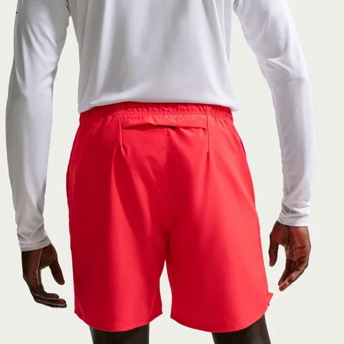 Vista 8 de Nike Men's Challenger Dri-Fit 7" Brief-Lined Running Shorts Carmesí claro/Carmesí claro/Plata reflectante