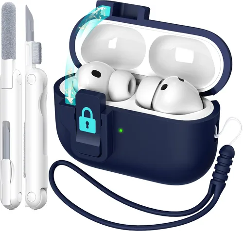 Vista 39 de R-fun for AirPods 2nd/1st Case Silicone Cover, Banana Violet Violeta plátano