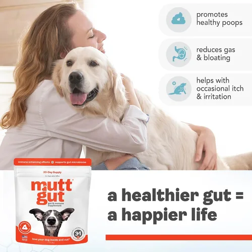 Vista 3 de Suplemento en polvo 3 en 1 totalmente natural para perros, prebióticos y posbióticos, probióticos para perros con 135 mil millones de UFC