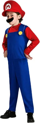 Vista 3 de ND - Disfraz de cosplay para Halloween disfraz unisex para hombres mujeres adultos niños adolescentes niños rojo talla XL