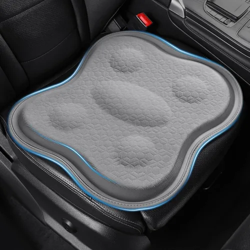 Vista 10 de Cojín de asiento de gel refrescante suave fino 18" x 17" con gel de Negro