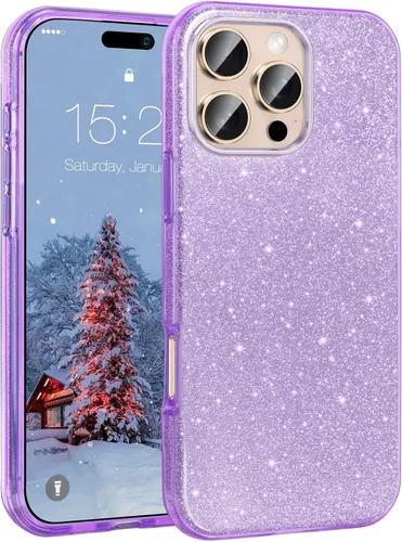Vista 68 de MATEPROX - Funda compatible con iPhone Air de 6.5' [2025], carcasa protectora de 3 capas con purpurina brillante y tendencia, anti-arañazos y a