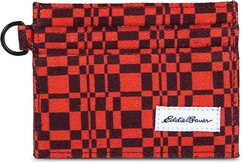 Vista 9 de Eddie Bauer Cartera con clip para dinero para hombre (disponible en nailon Ripstop de algodón), estampado en lienzo, azul, talla única