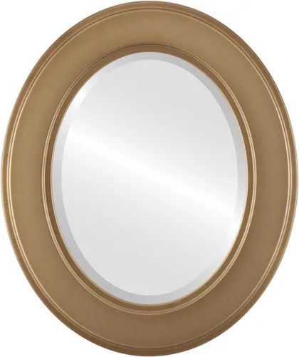 Vista 13 de ovalandroundmirrors. com Oval Espejo biselado en un estilo Montreal champaña Oro marco