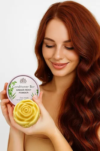 Vista 6 de Relaxcation Barra acondicionador de aceite de raíz de jengibre y camelina, hidratante y crecimiento del cabello, hecha a mano en Estados Unidos